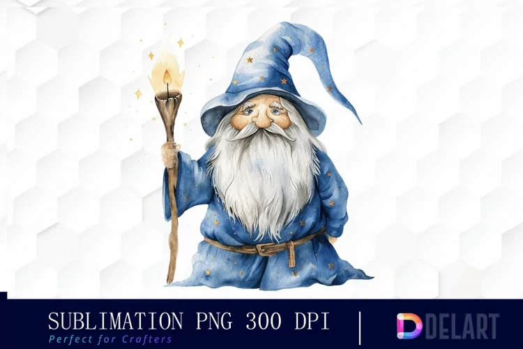 Wizard Gnome Sublimation PNG Clipart