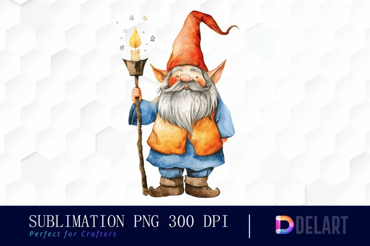 Wizard Gnome Sublimation PNG Clipart