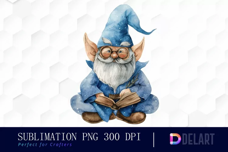 Wizard Gnome Sublimation PNG Clipart