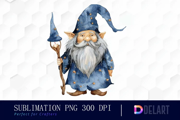 Wizard Gnome Illustration Clipart