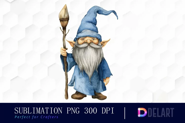 Wizard Gnome Sublimation PNG Clipart