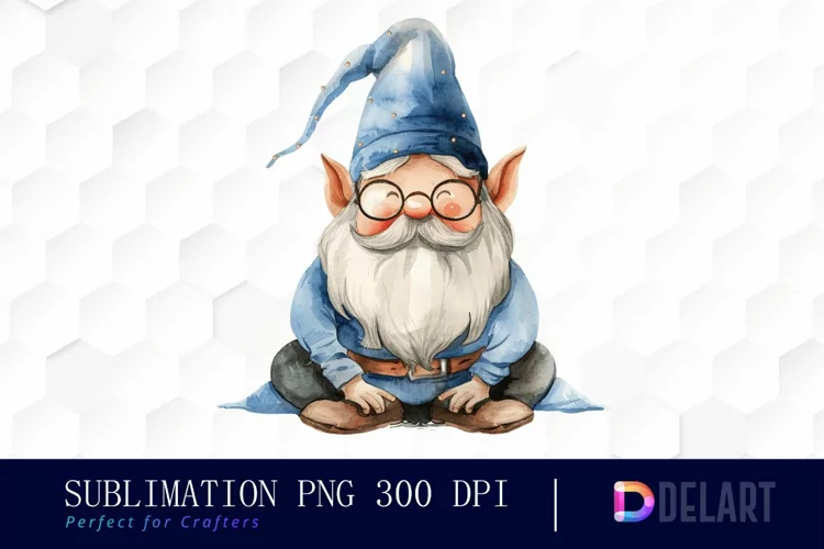 Wizard Gnome Sublimation PNG Clipart
