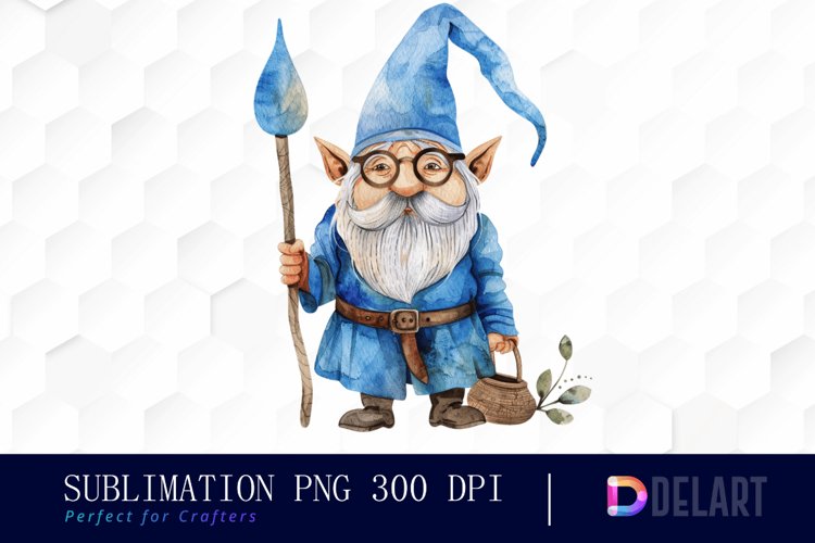 Wizard Gnome Illustration Clipart