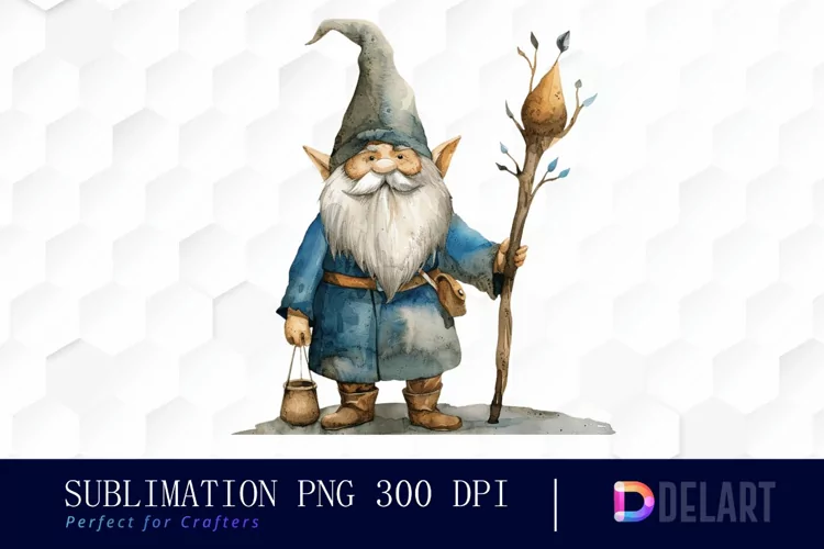 Wizard Gnome Illustration Clipart