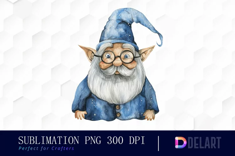 Wizard Gnome Watercolor Clipart