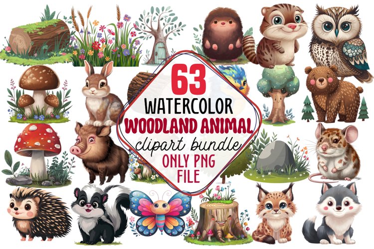 Woodland Animals Clipart Image 19