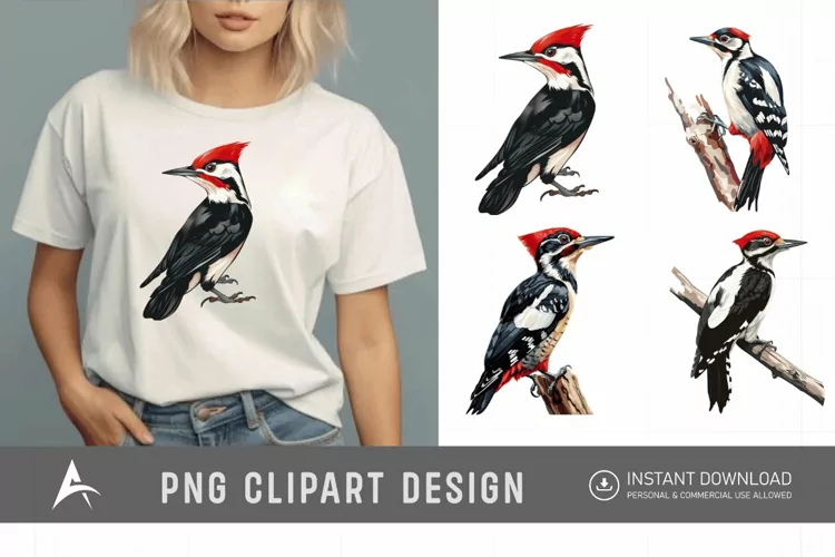 Watercolor Woodpecker Clipart