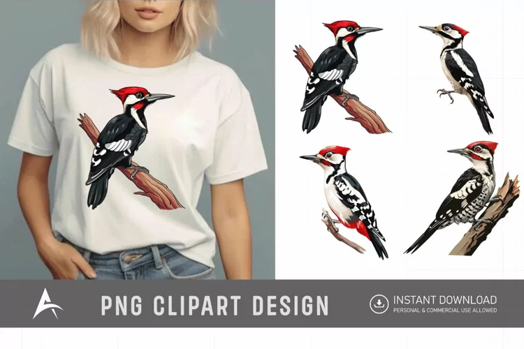 Watercolor Woodpecker Clipart
