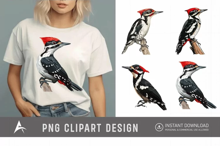 Watercolor Woodpecker Clipart