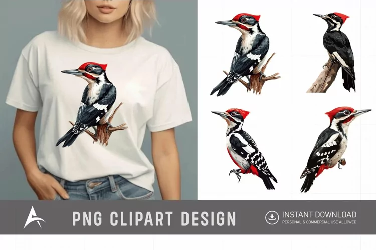Watercolor Woodpecker Clipart