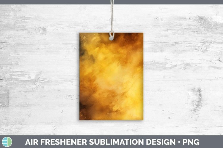 Watercolor Yellow Air Freshener Sublimation Car Freshener De