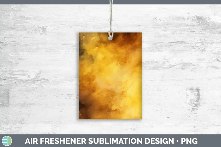Watercolor Yellow Air Freshener Sublimation Car Freshener De