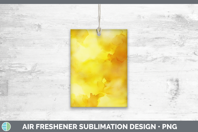 Watercolor Yellow Air Freshener Sublimation Car Freshener De