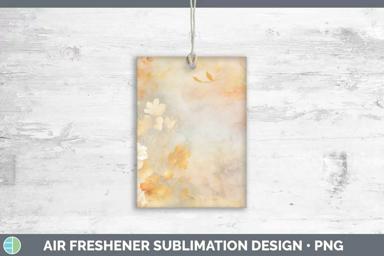 Watercolor Yellow Air Freshener Sublimation Car Freshener De
