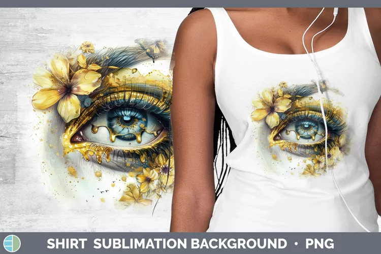 Watercolor Yellow Eye Shirt Sublimation Sublimation Backgrou