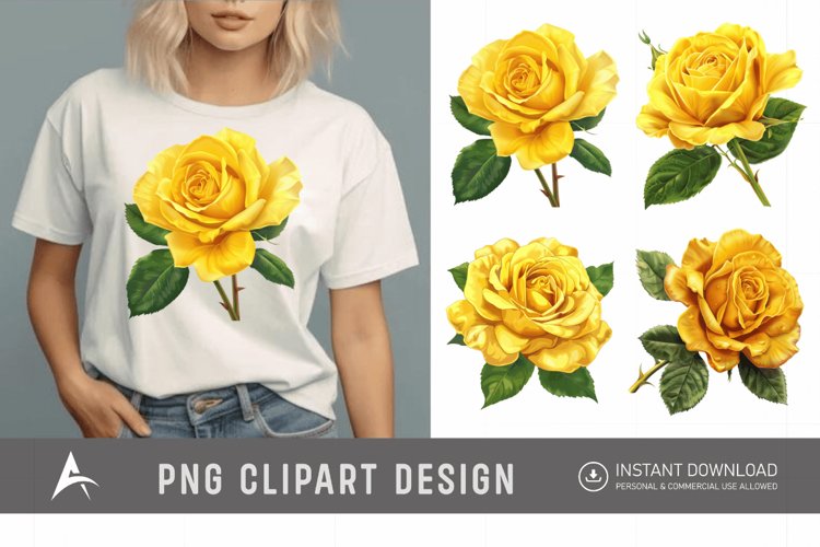 Yellow Rose Clipart Image 10