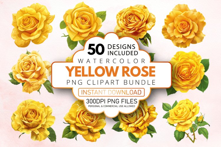 Yellow Rose Clipart Image 16