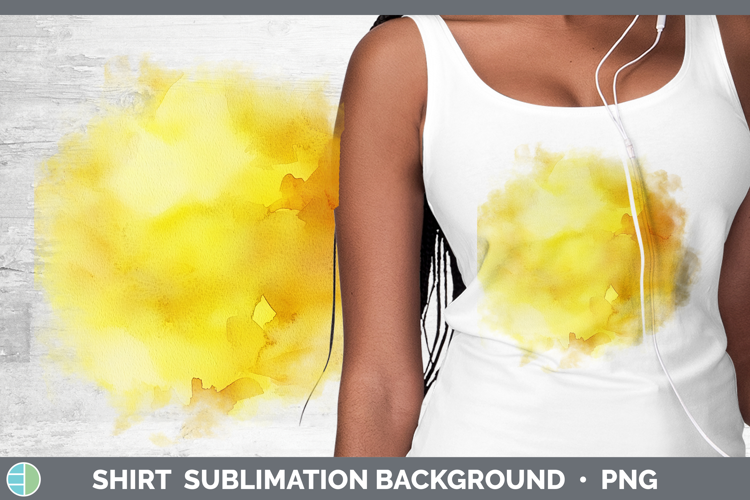 Watercolor Yellow Shirt Sublimation Sublimation Background D