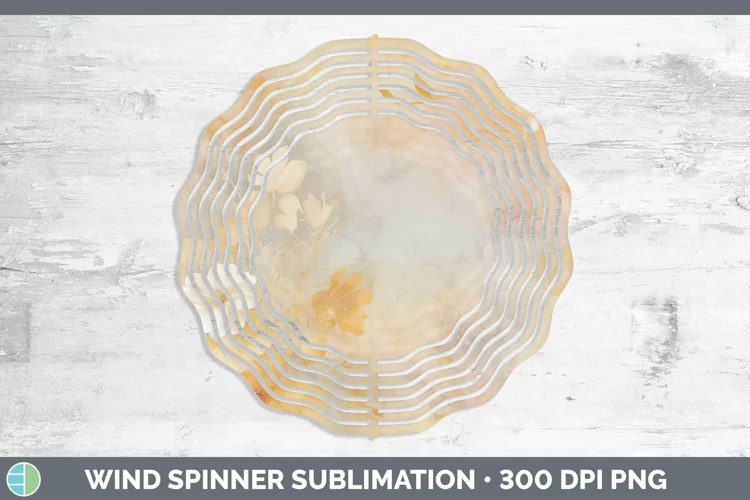 Watercolor Yellow Wind Spinner Sublimation Spinner Designs