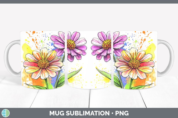 GorgeousWatercolor Mug Wrap design.