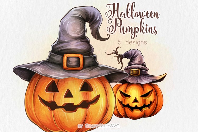 Pumpkin Watercolor Png Image 14