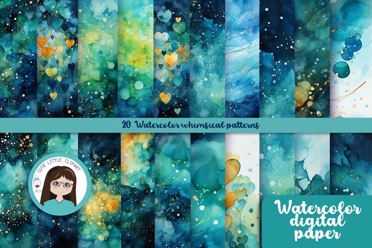 Watercolor Whimsical Patterns example image 1