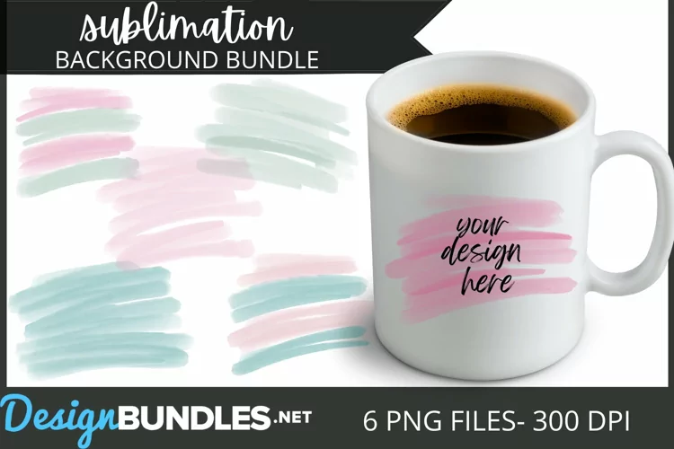 Watercolor Brush Stroke Sublimation Backgrounds | 6 PNG File
