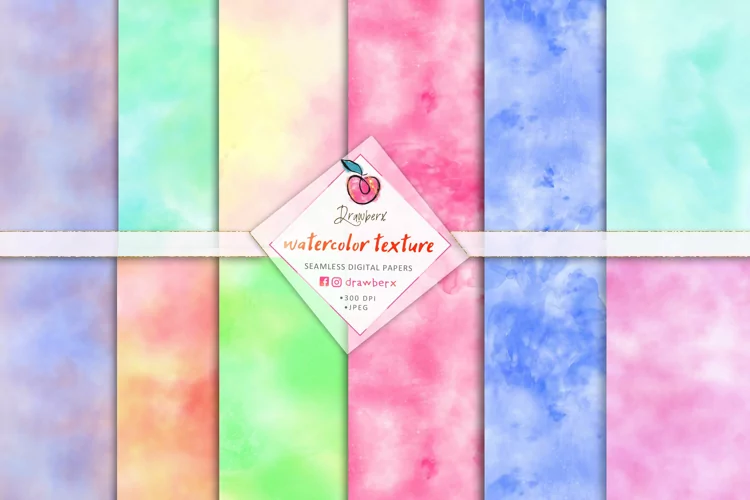 Seamless Watercolor Background, Ombre Watercolor Texture 035