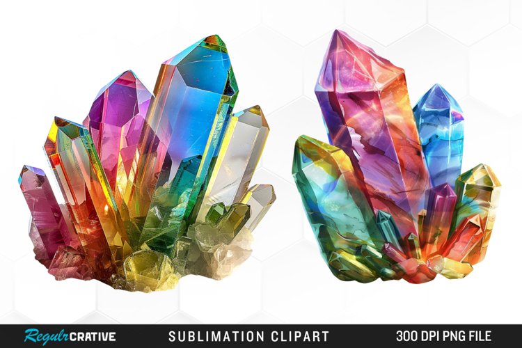 Watercolor Crystal Sublimation PNG Clipart
