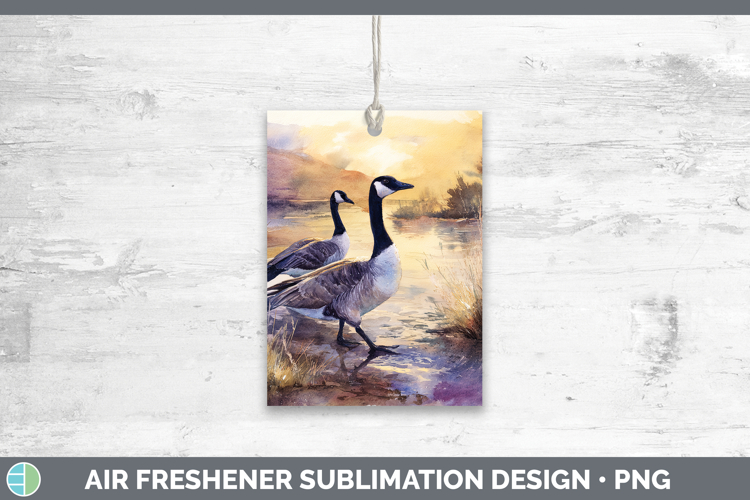 Cackling Goose Waterfowl Sunset Air Freshener Sublimation De
