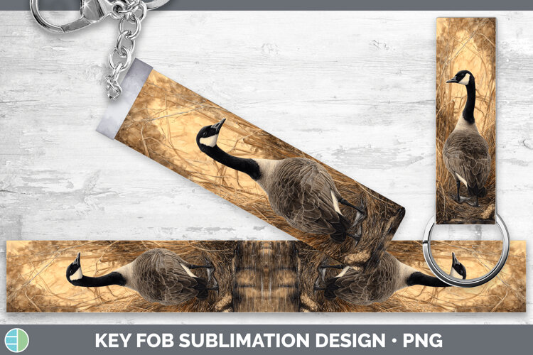 GorgeousWaterfowl Sunset Key Fob design.