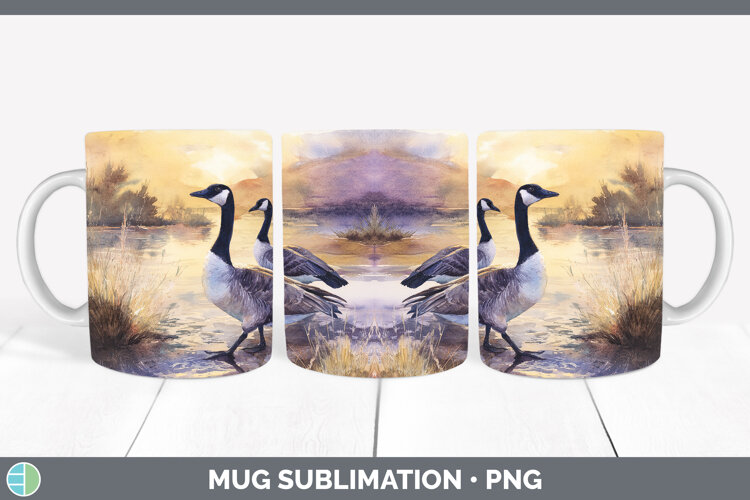 GorgeousWaterfowl Sunset Mug Wrap design.