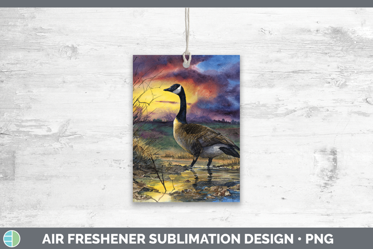 Canada Goose Waterfowl Sunset Air Freshener Sublimation Desi
