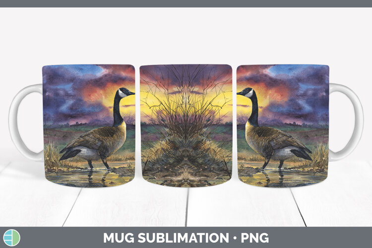 GorgeousWaterfowl Sunset Mug Wrap design.