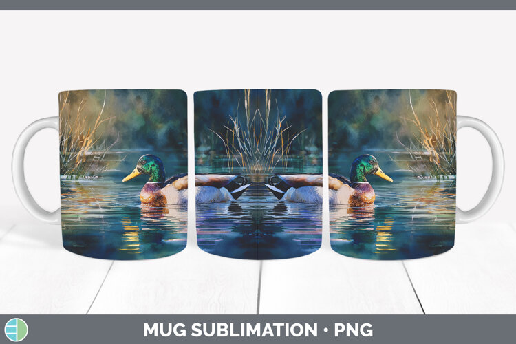 GorgeousWaterfowl Sunset Mug Wrap design.