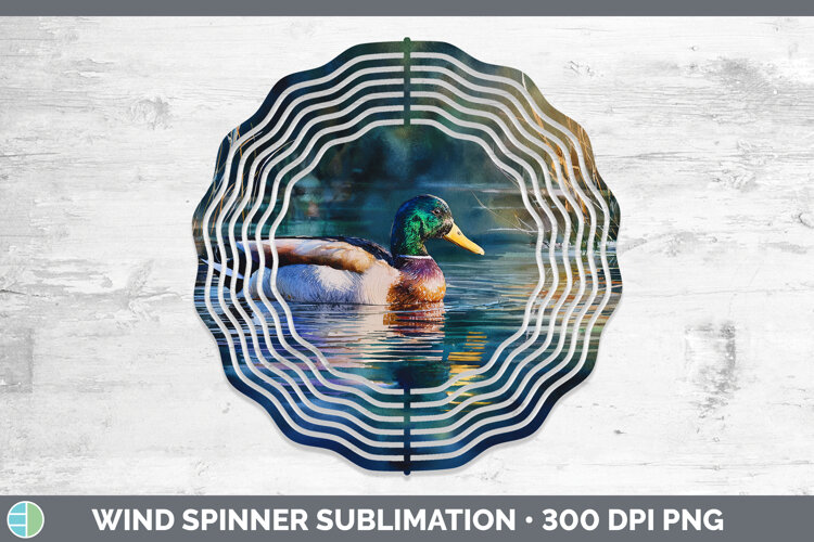 GorgeousWaterfowl Sunset Wind Spinner design.