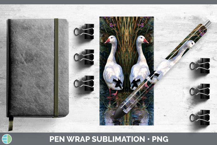 Ross Goose Waterfowl Sunset Pen Wrap Sublimation Design