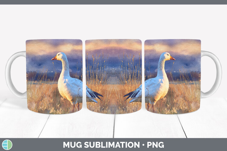 GorgeousWaterfowl Sunset Mug Wrap design.