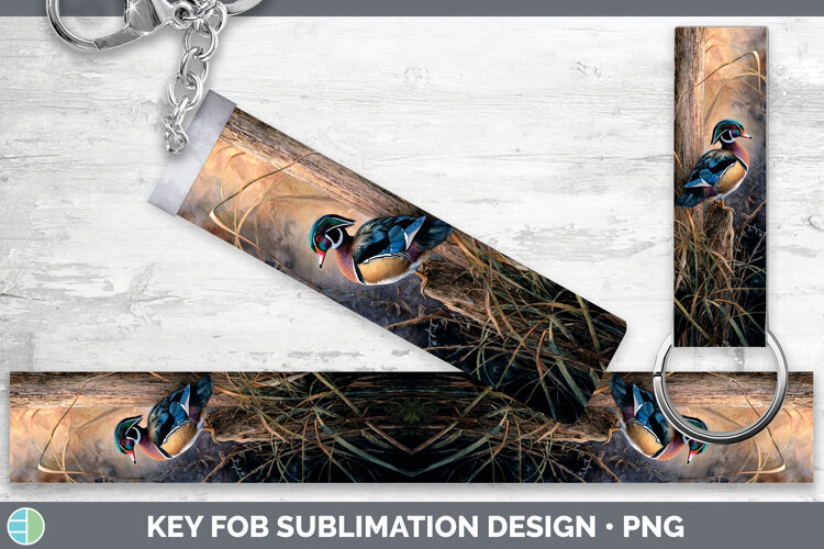 GorgeousWaterfowl Sunset Key Fob design.