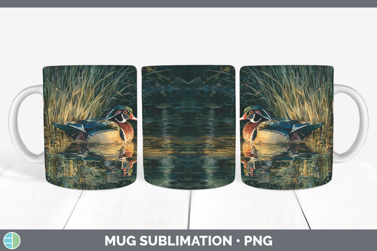 GorgeousWaterfowl Sunset Mug Wrap design.