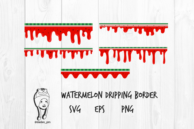 Watermelon Dripping Border