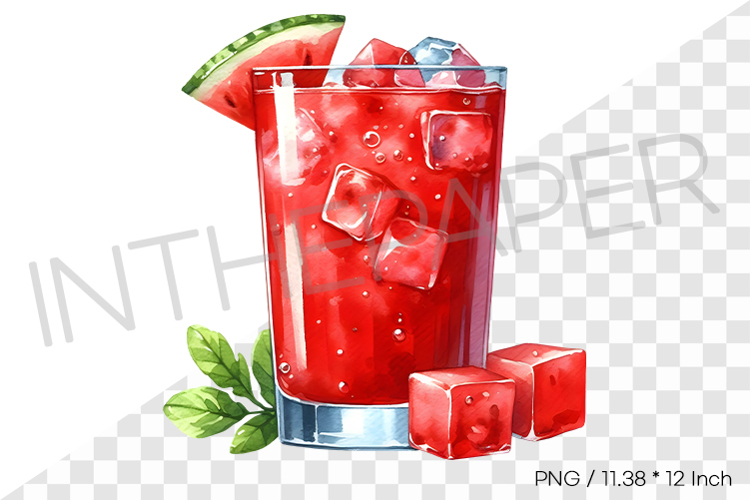 Watercolor Watermelon Clipart Image 16