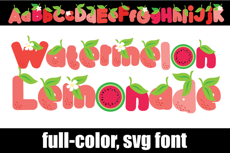 Watermelon Lemonade Color Font