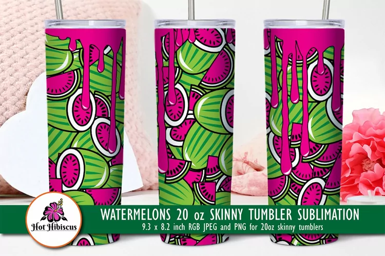Melon Tumbler Wrap | Watermelon Tumbler Sublimation