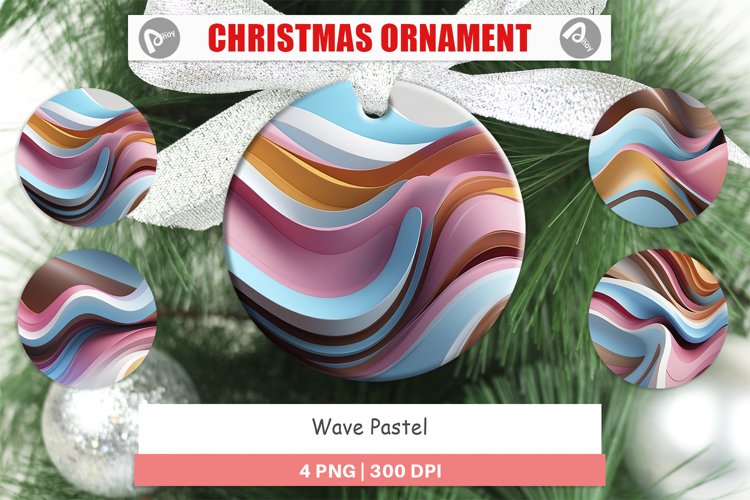 Christmas Ornaments Wave Pastel