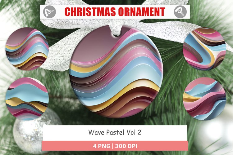 Christmas Ornaments Wave Pastel