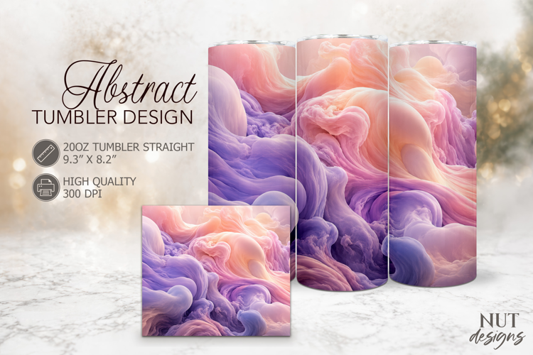 Pink Lavender Cloud Tumbler Wrap