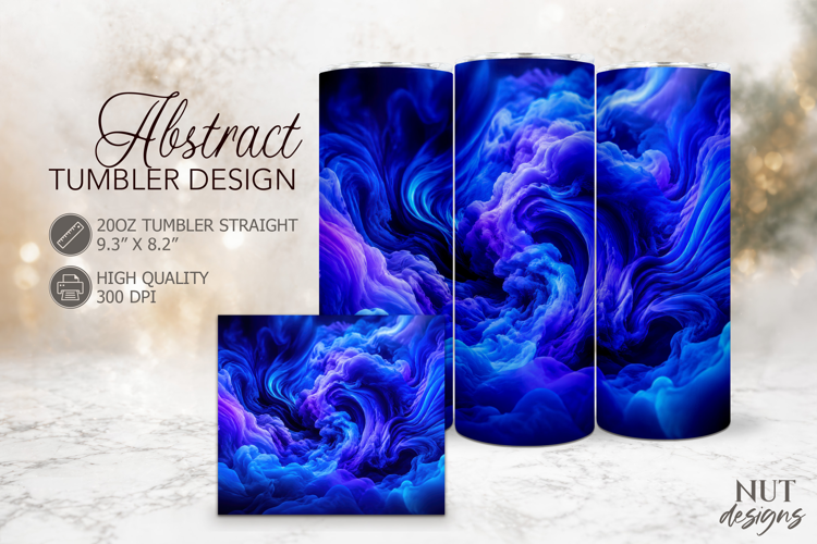 Blue Purple Cosmic Smoke Tumbler
