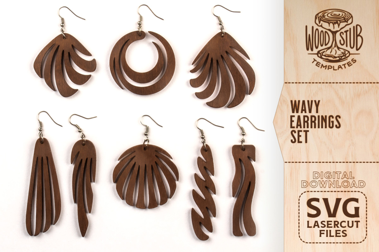 Abstract Earrings SVG, Geometric Earrings SVG, Earrings svg