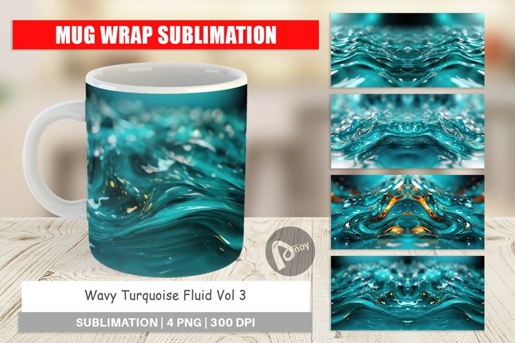 Mug Wrap Design 3D Dog